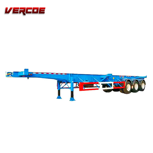 Vercoe 3 Axles 20FT 40FT Truck Semi Towing Skeletal Container Chassis Trailer