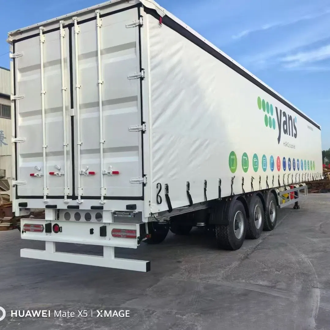3/4axle Box Van Cargo Semi-Trailer Full Trailer Canton Fair Truck Exhibition