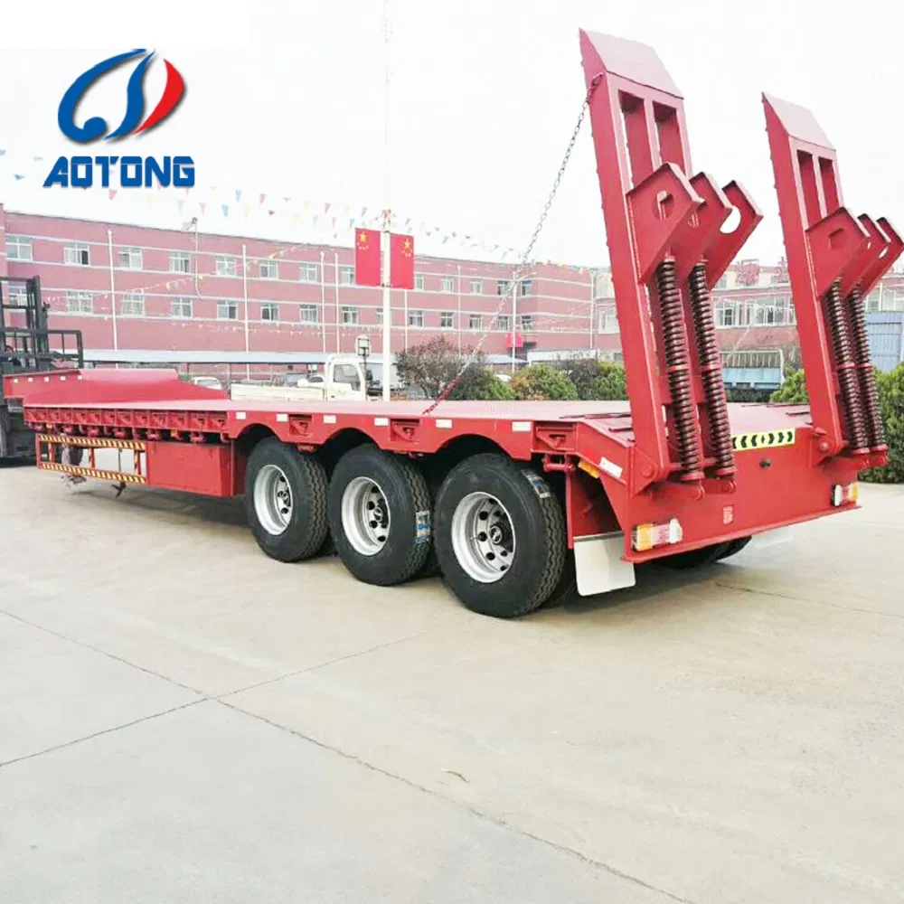 2/3 Axles 30t-80t Low Flat Bed Cargo Truck Semi Trailer (LAT9405TDP)