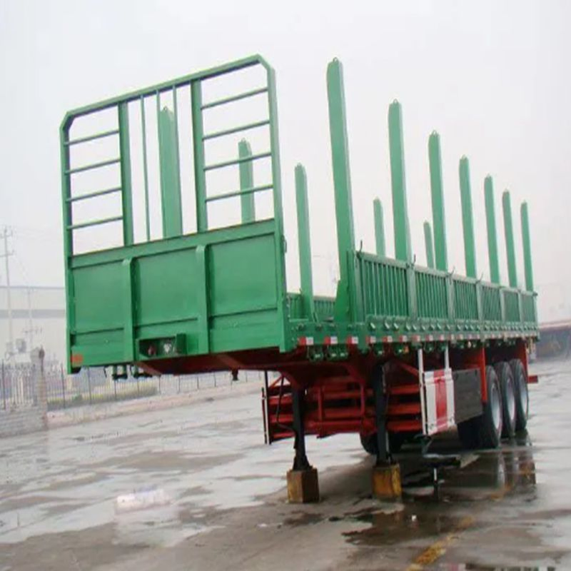 CE Certaficate 2 Alxes 3alxes 4 Axle 50ton 60 Ton Logging Semi Trailer Wood Log Loader Lumber Timber Trailer for Transport