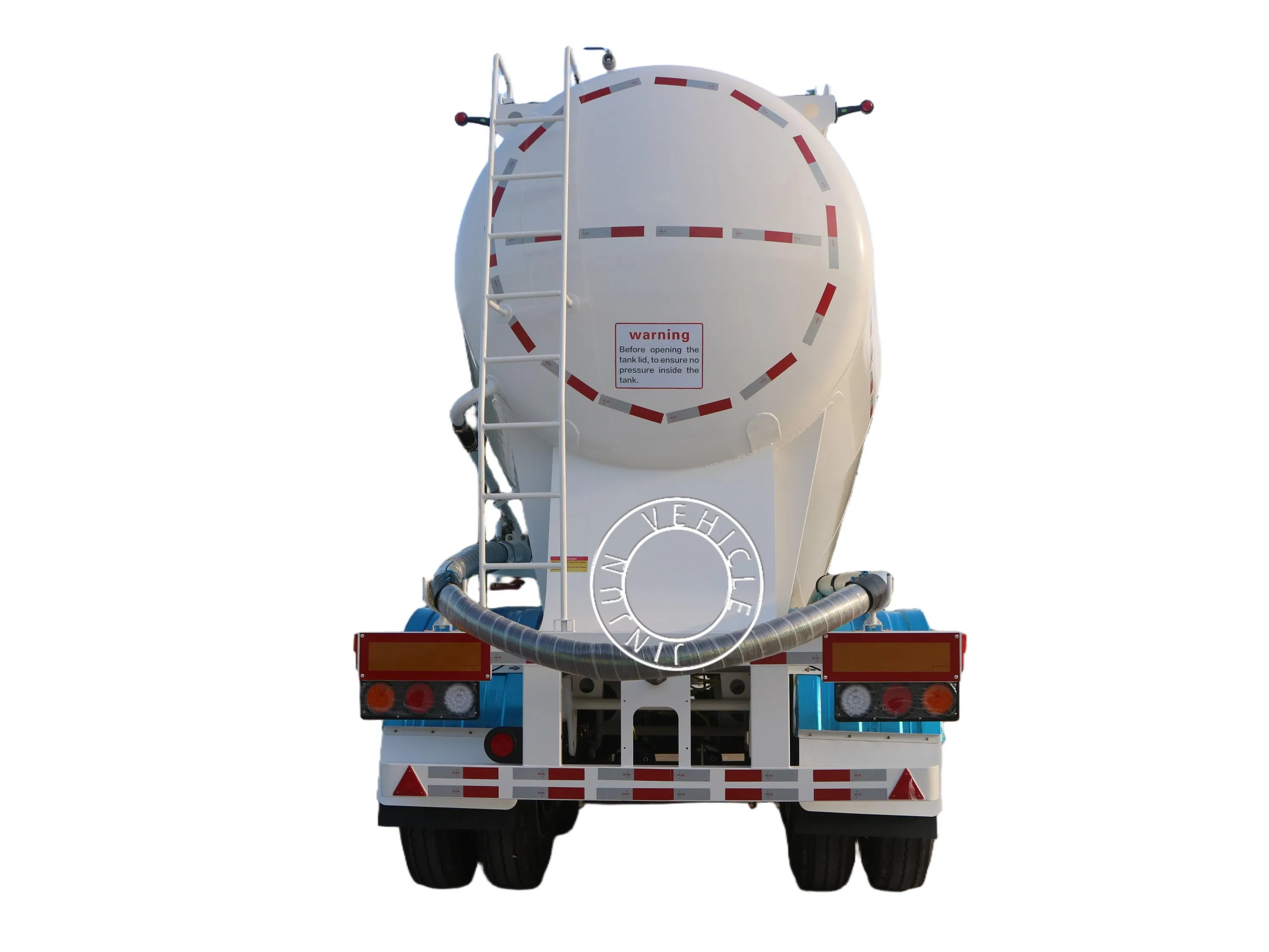 3 Axles 45 Cbm Bottom Steel Aluminum V Shape Dry Bulk Cement Powder Tanker Semi Trailer