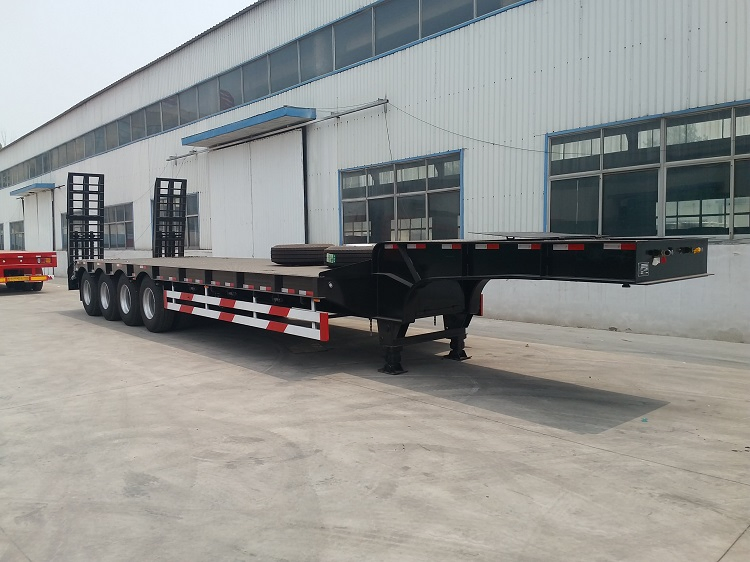 China 2/3/4/6 Axle 50-80 Ton Heavy Duty Gooseneck Excavator Transportlow Loader/ Lowboy/ Low Bed Trailer Truck Semi Trailer for Excavator Transport