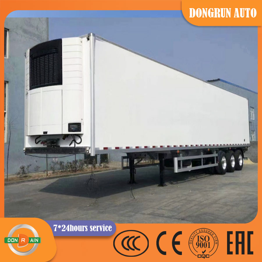 53FT Refrigerated Semi Trailer Large Volume Cool Liner Frozen Meat/Seafood/Food Vegetable Transportation Refrigerated Van Truck Trailer for Sale with Good Price