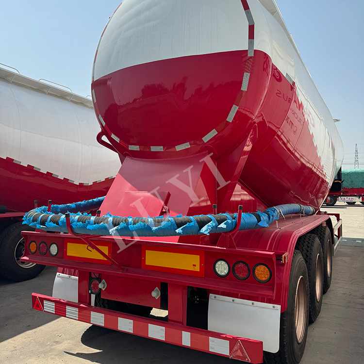 Powder Tanker Trailer Three Axle 40/50 Cbm Bottom Discharge/Unloading Bulk Cement/Fly Ash/Flour/Powder Material Transport Tank/Tanker Heavy Duty Truck Semi Tra