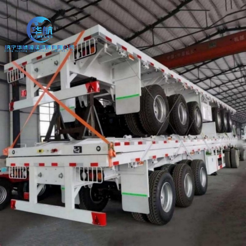 3/4/5 Axle 60ton 80ton 100tons Gooseneck Low Flatbed Bed/Lowboy /Lowbed /Low Loader Transport Truck Semi Trailer Lowbed Semi Trailer Container Trailer