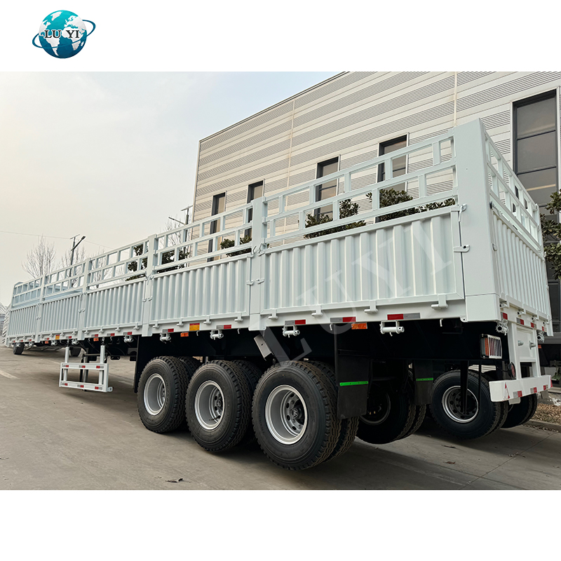 3 Axle 4 Axle Side Wall Truck Trailer Enclosed New Sidewall Fence Cargo Semi Trailer Side Wall Bulk Cargo Trailer