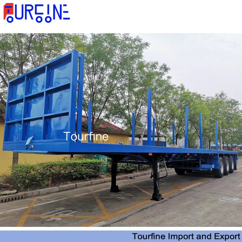 Efficient 3 Axle Transport Log Wood Timber Semi Trailer with Air Suspension Malawi Mozambique Namibia Botswana Namibia Vietnam