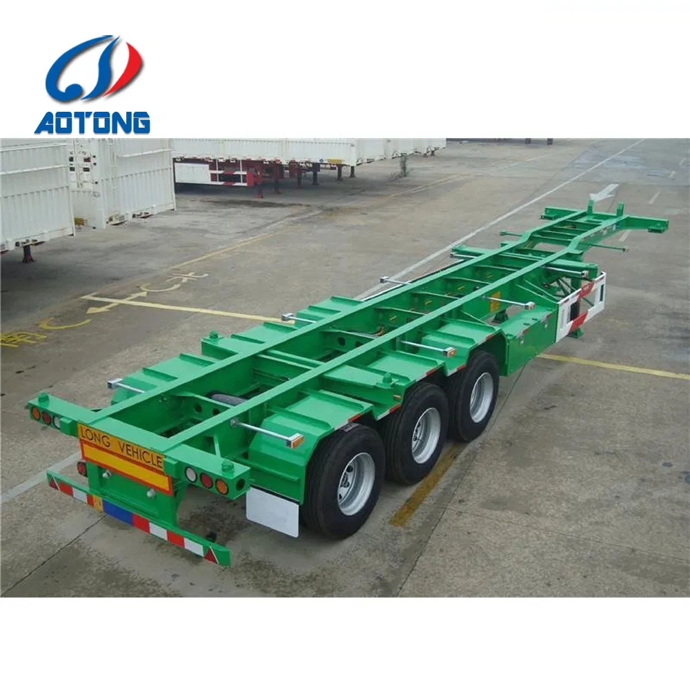 20feet 40feet 45feet Skeleton Container Transport Chassis/Frame Truck Semi Trailer