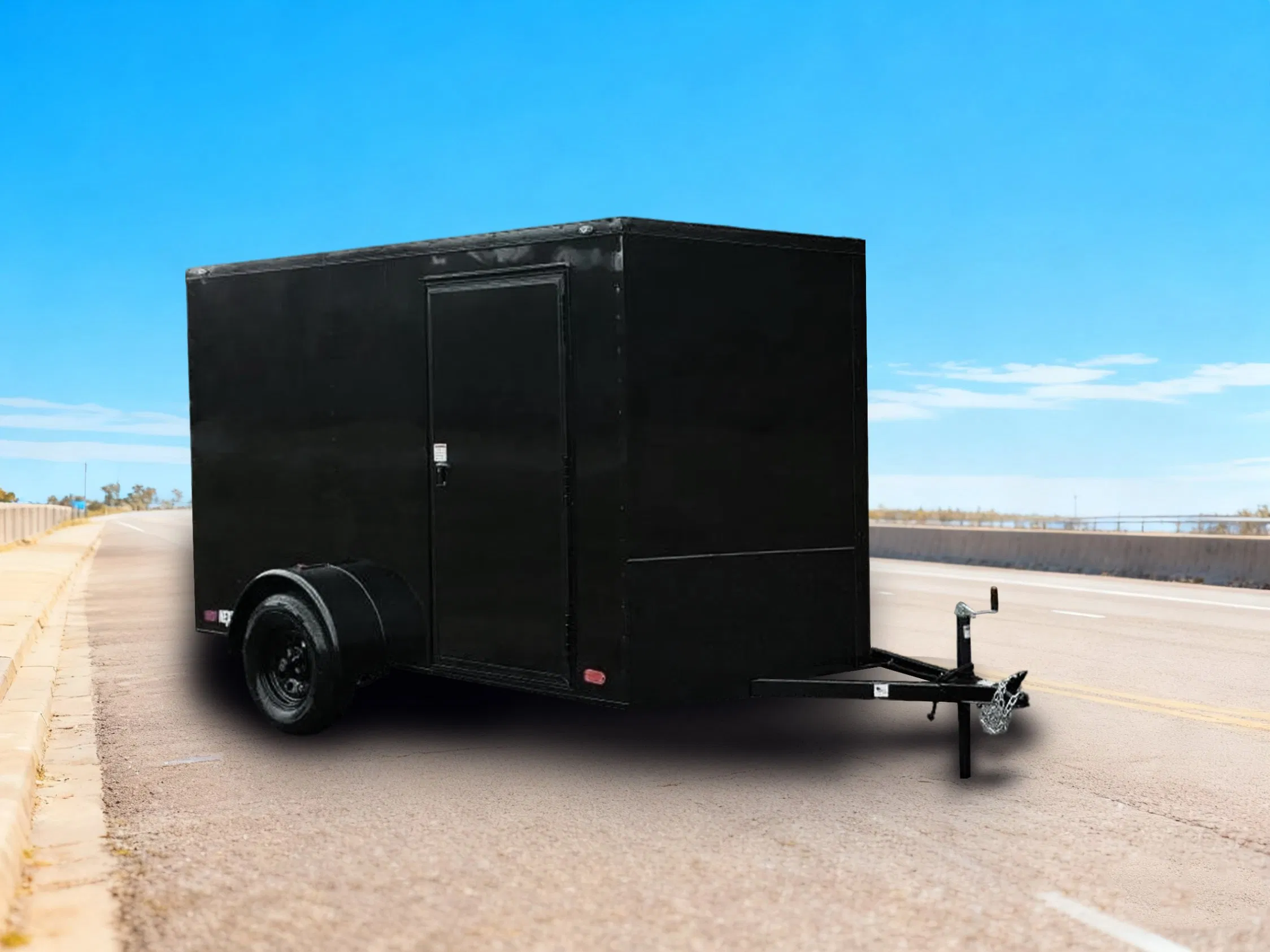 Cargo Box Dry Van Covered Wagon Affordable Steel 7 X 16 6X10 Enclosed Box 6X12 6 X 12 V-Nose Enclosed Cargo Trailer Box Container Semi Trailer