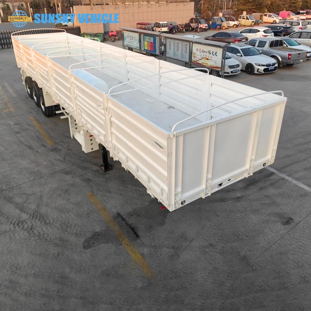 1000mm Side Wall 40FT Dropside Semi Trailer for Grain Shipping