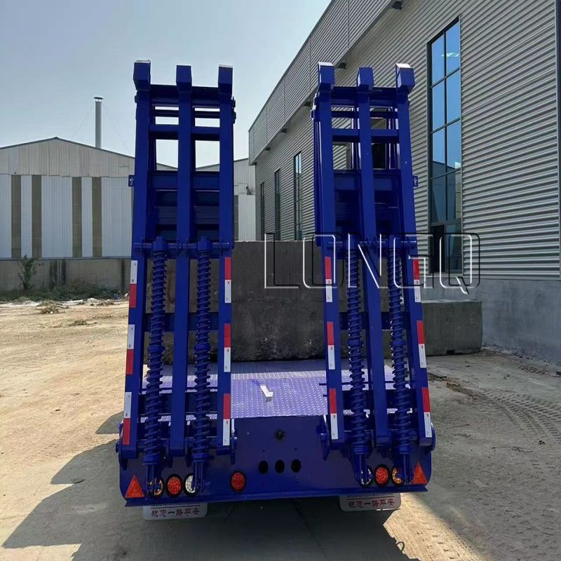 Good Price Heavy Duty 2/3 Axle Flatbed Drawbar Lowboy Full Low Boy Low Loader Drawbar Lowbed Low Bed Truck Semi Trailer