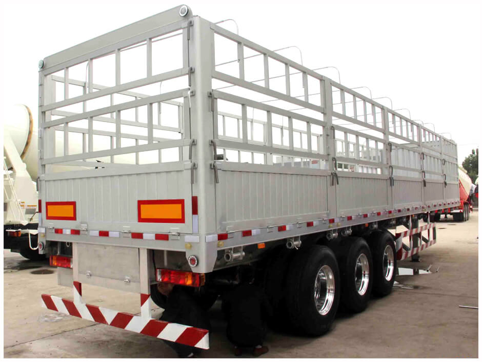 Best Price China 2 Axle 5 Ton Coal Transport Cage Side Wall Semi Drop Fence Log Box Van Cargo Trailer