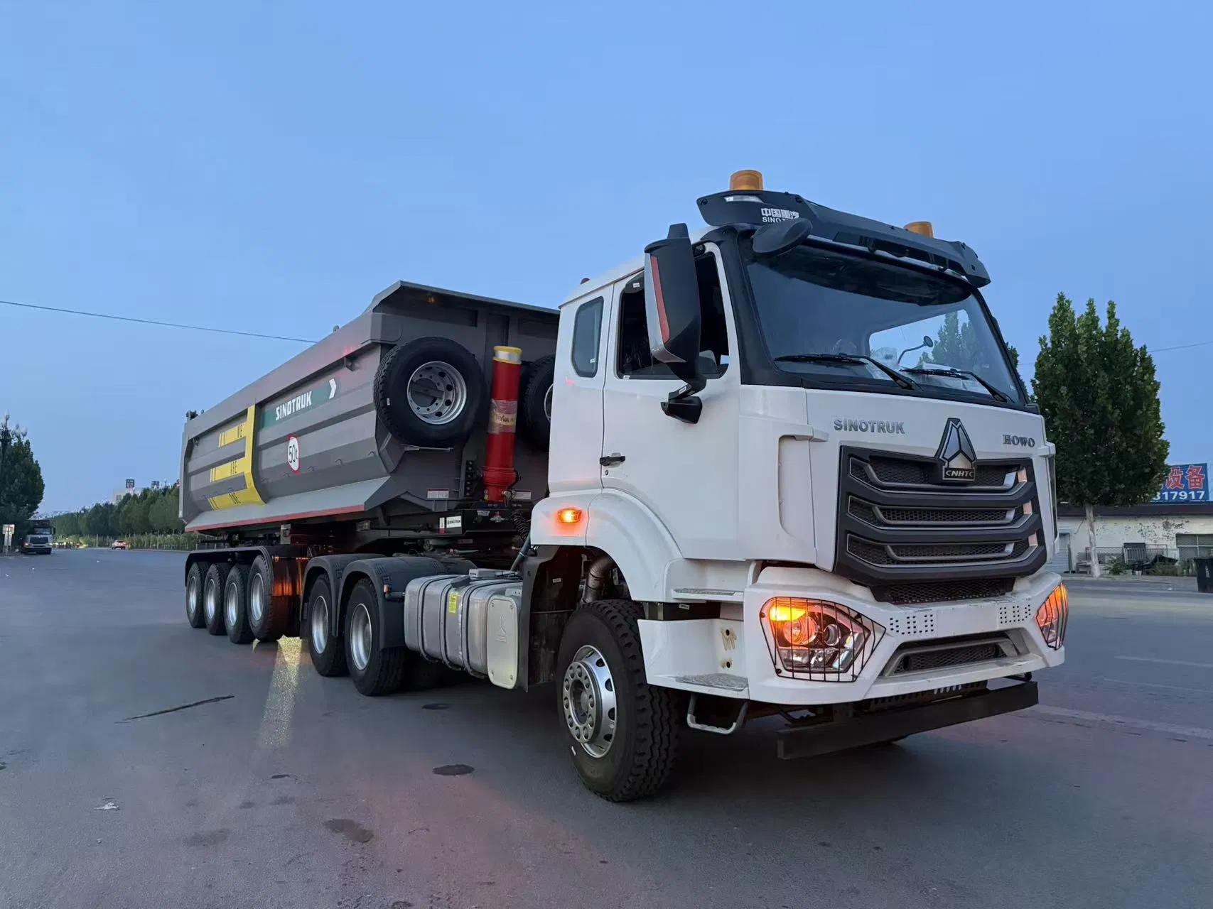 80ton Rock Hauler Tri/Axle U-Body Dump Trailer Truck Tailer Transport Tipping Tipper /Rear Side Dump Tractor Semi Trailer