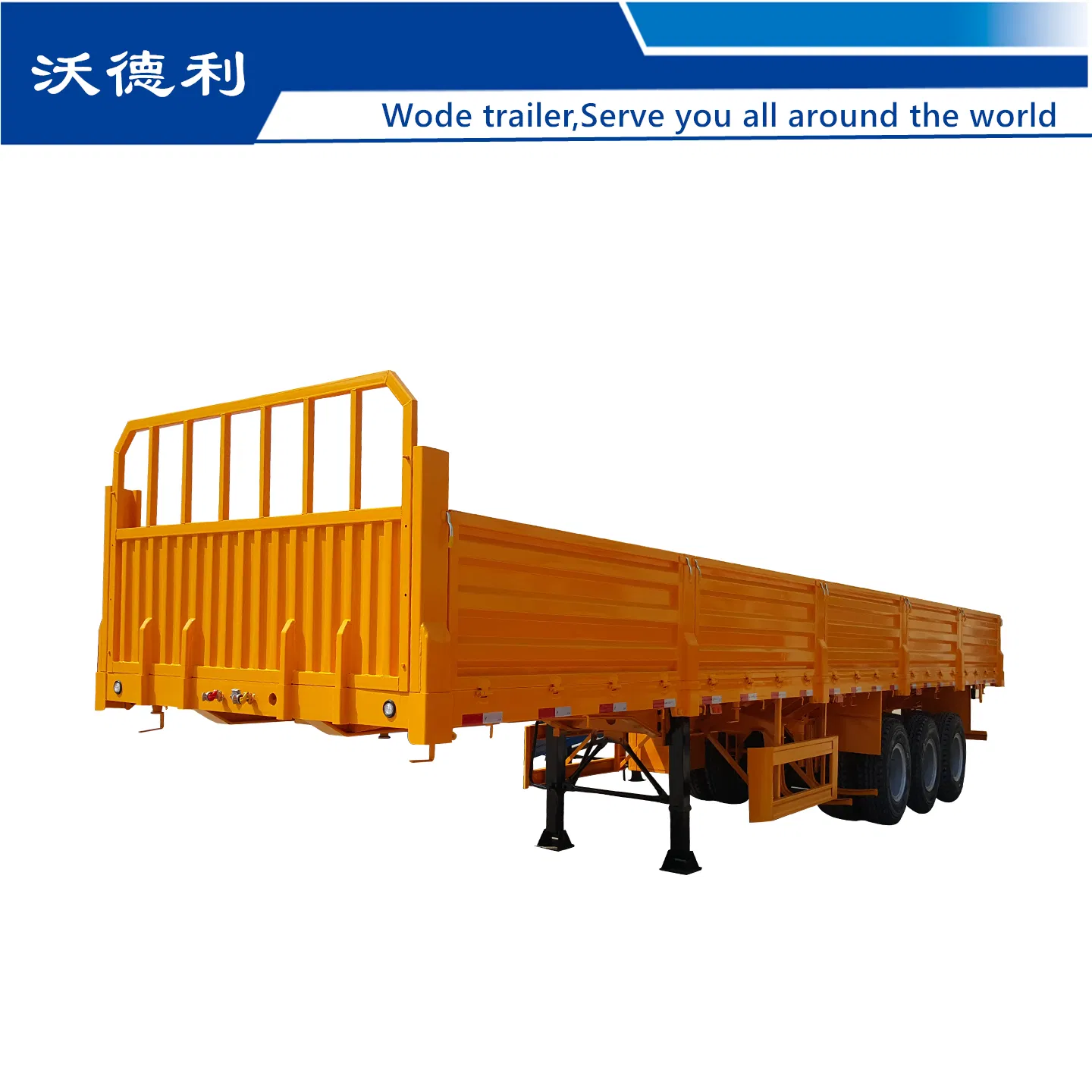China 3/4axles Double Tires 40FT Drop Side Wall Semi Trailer
