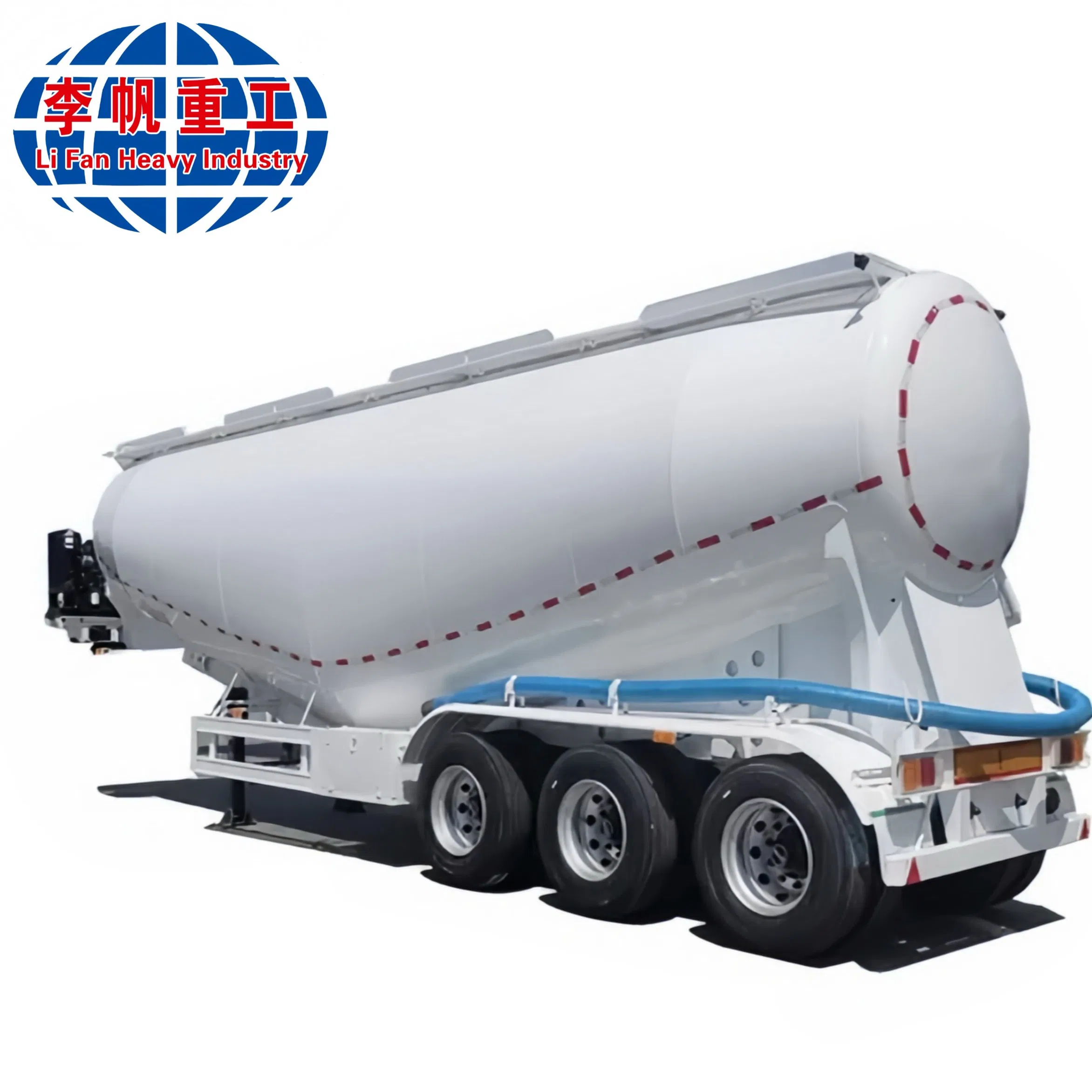 3/4/5/6 Axles Safe Powder Tank Semi Trailer with Advanced Pressure Control System High Strength Steel Body Anti-Explosion Design for Bulk Cement Transport
