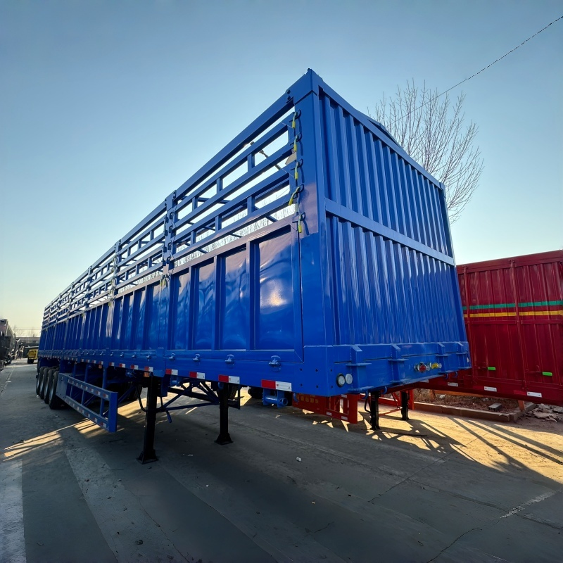 Fence Cargo Semi Trailer 42cmb 45cmb 50cmb 2 Axles 3 Axles 4 Axles 30 Tons 50 Tons 60 Tons Stake Semi Trailer with Fuwa BPW Axles