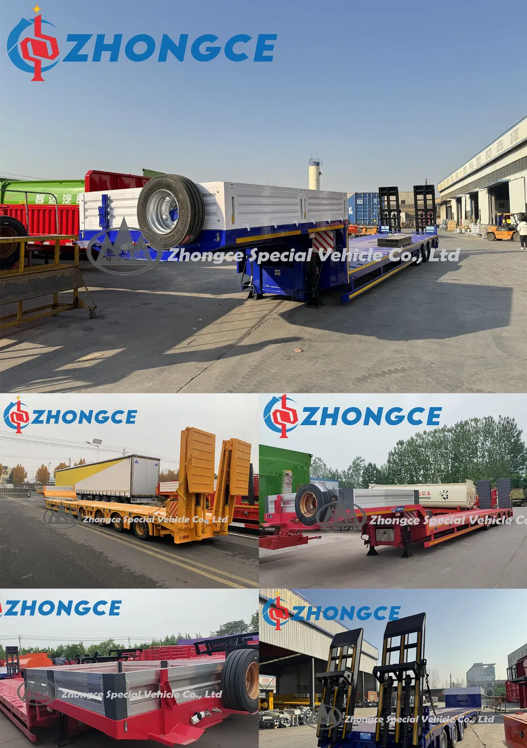 Gooseneck Low Flatbed Semi Trailer