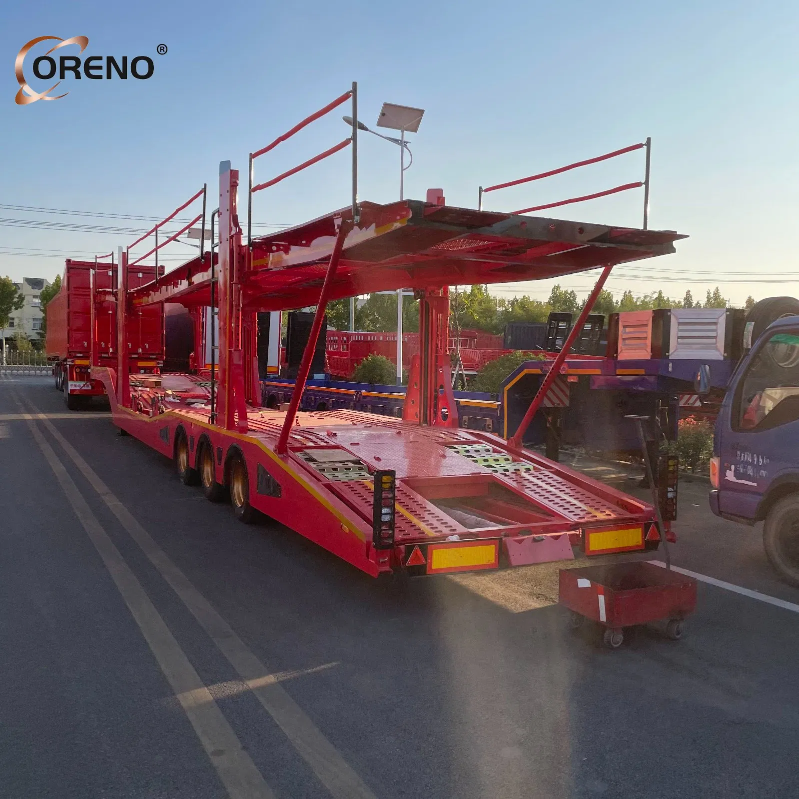 New 2/3/4 Axles 50/60/70/80t Steel Double Deck Heavy Truck 8 10 Car Transport Trailer Car Hauler Trailer Car Carrier Truck Semi Trailer for Transport Car