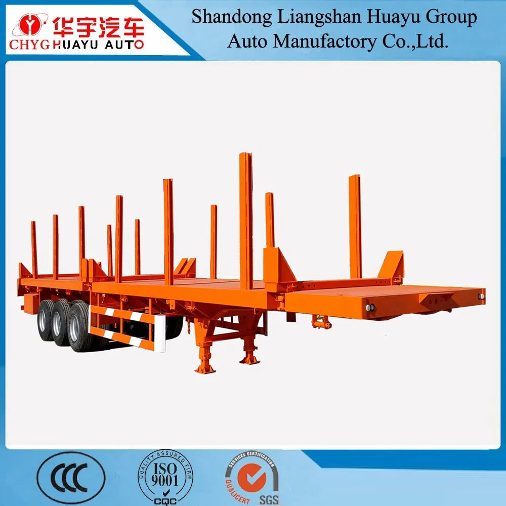 Trees/Arbor/Plank Board/Timber/Log/Wood/Bole/Lumber Carrier Vehicle 3axle Truck Semi Trailer