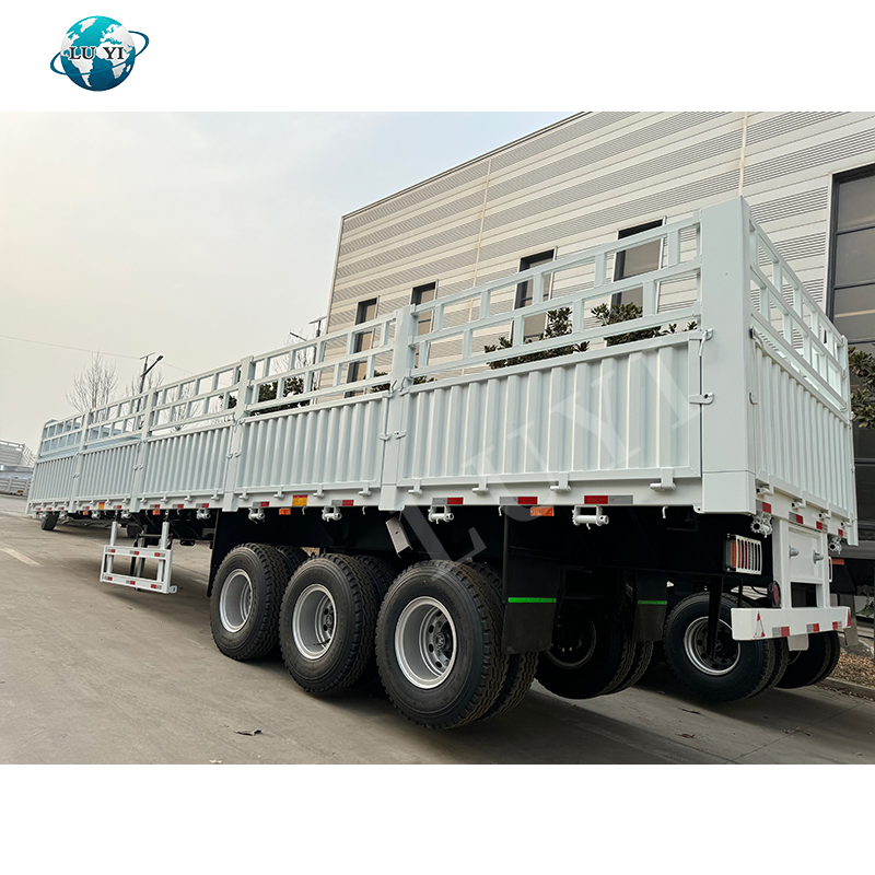 3 Axle 4 Axle Side Wall Truck Trailer Enclosed New Sidewall Fence Cargo Semi Trailer Side Wall Bulk Cargo Trailer