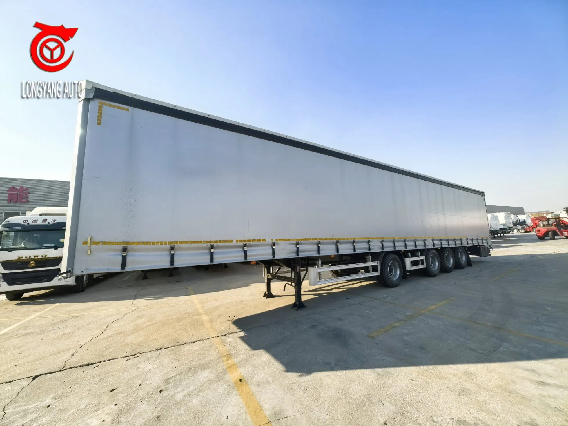 130 Ton Dry Customizable Flexible and Fast Loading and Unloading Van/Box Type Curtain Electric Manual Drop Side Truck Curtain Semi Trailer
