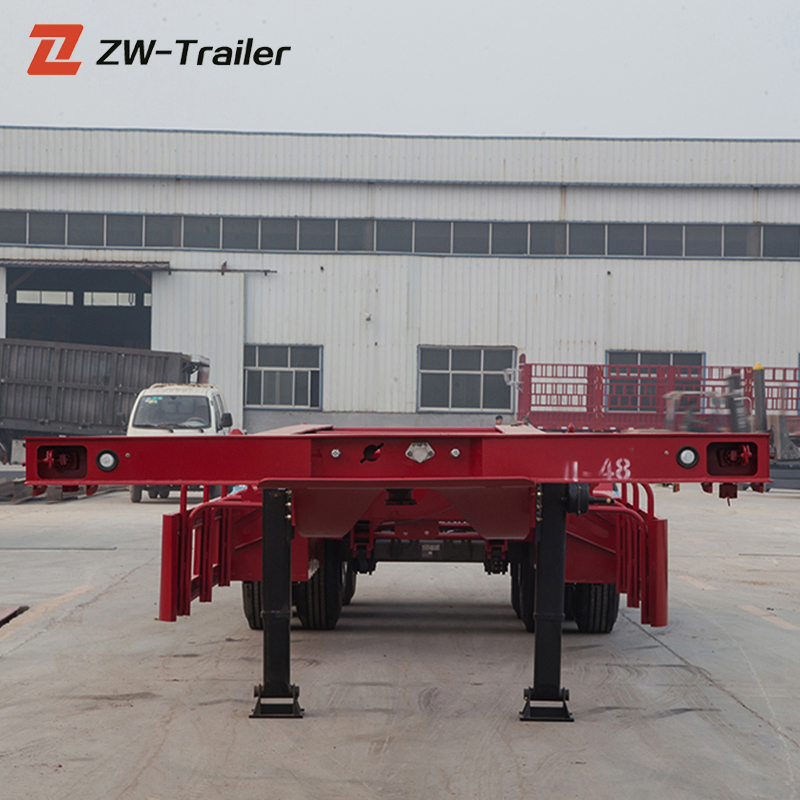Zw Group 3 Axle 20FT 40FT Skeletal Container Chassis Skeleton Semi Trailer for Dominica