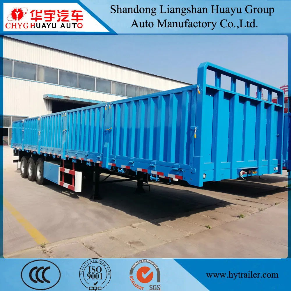 2/3 Axle Heavy Duty Side Wall/Side Board/Drop Side/Fence/Stake Utility Cargo Truck Semi Trailer with Container Lock