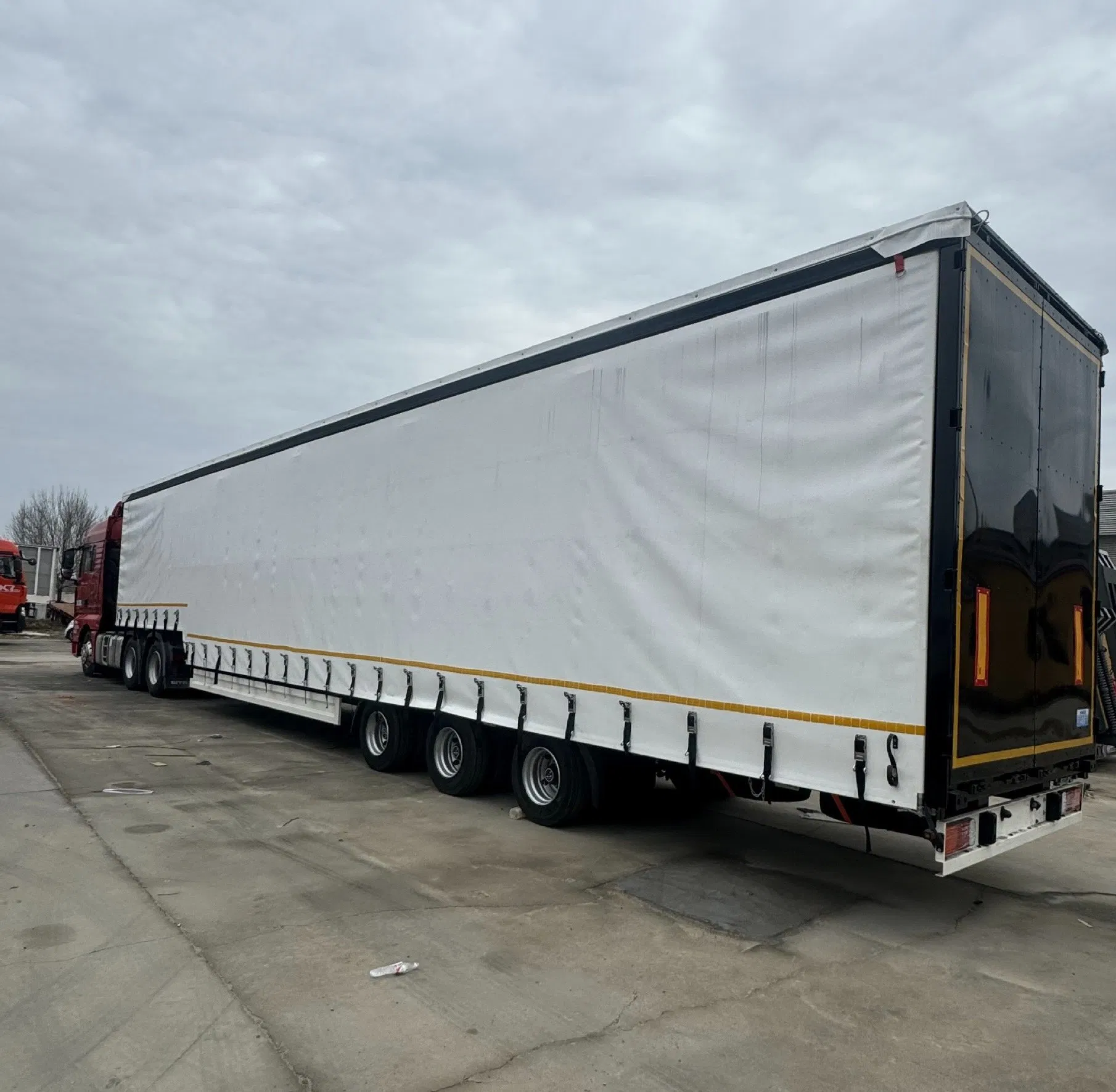 ECE Certification High-Quality Side Curtain Semi Trailers with ABS Anti Lock Braking System
