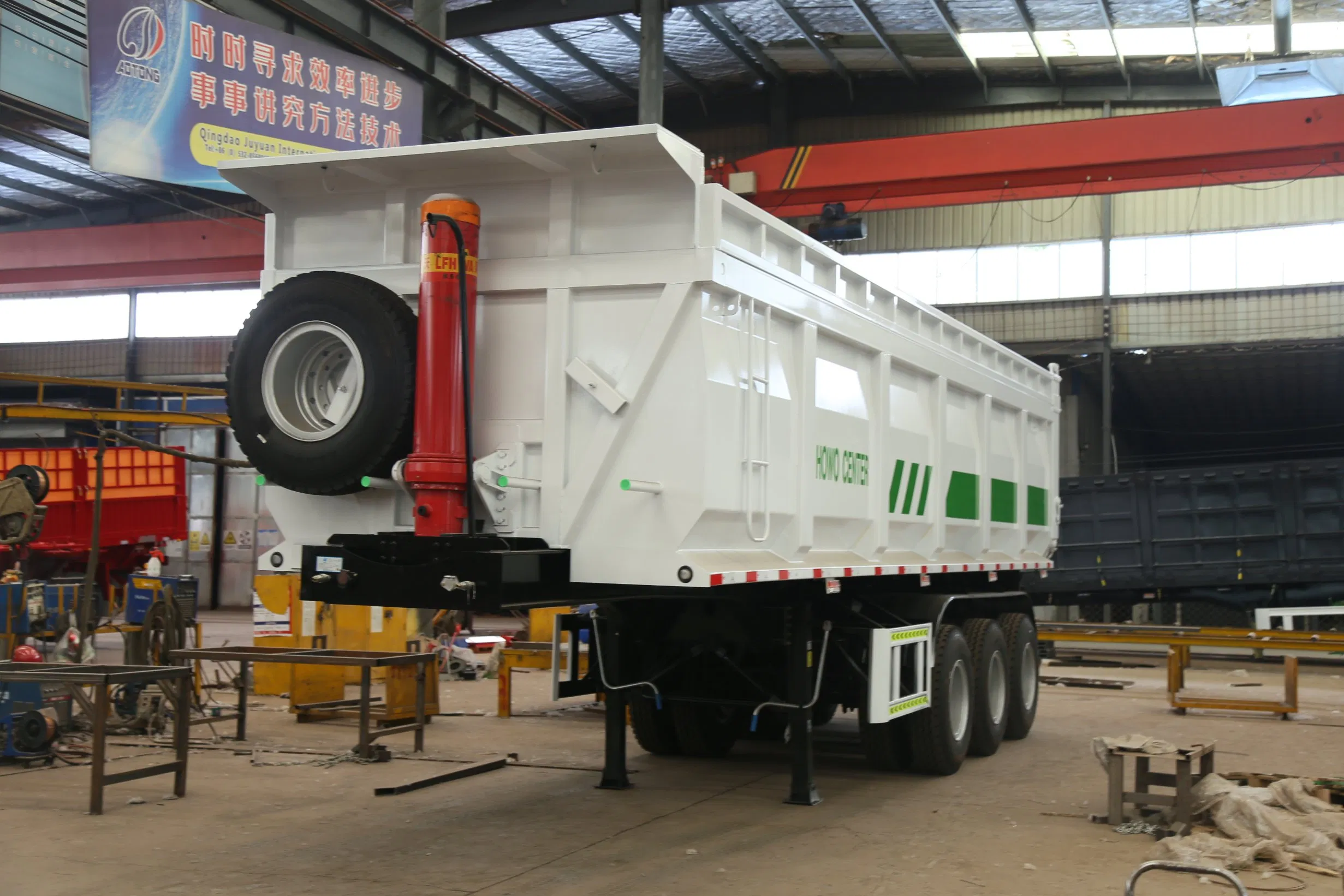 Jt Vehicle Master 3 4 Axle U-Shape Cargo Box 50 80 Ton Hydraulic Tipper Dump Semi Truck Trailer Rear Tipping Rear Trailer