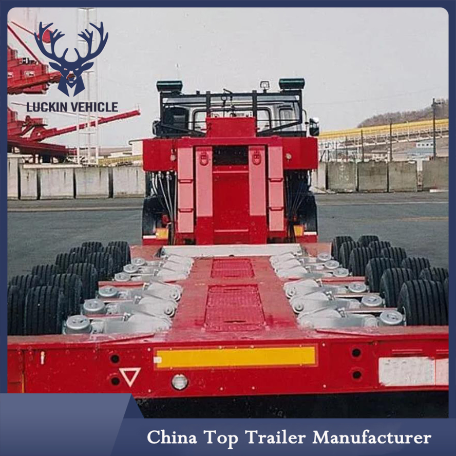 Extendable Double Drop Lowbed Semi Split Special Industry Custom Chassis Rgn Lowboy Trailer for Sale
