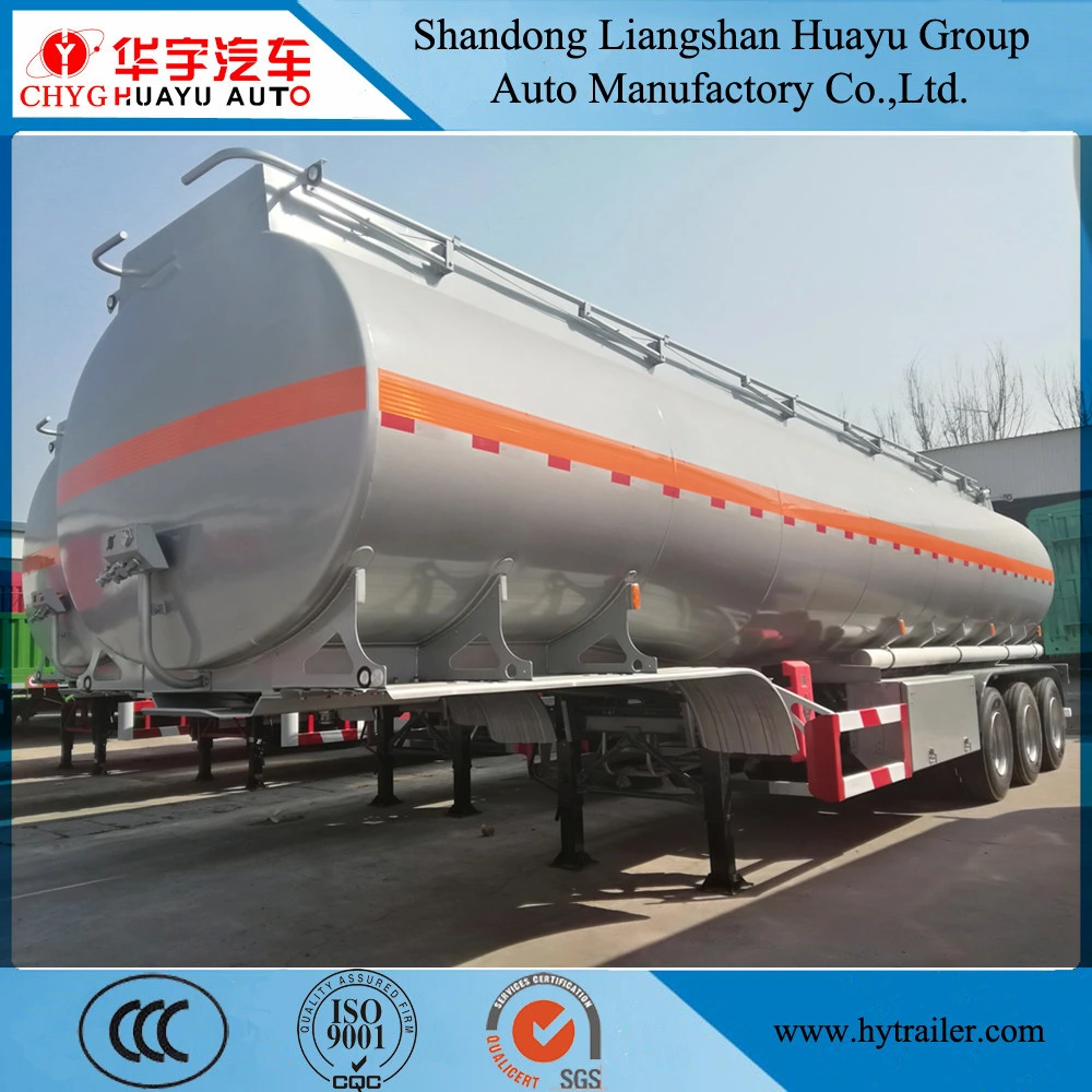 3 Axle 30000L/40000L/50000L Carbon Steel/Stainless Steel/Aluminum Alloy Tank/Tanker Truck Semi Trailer for Oil/Fuel/Diesel/Gasoline/Crude/Water/Milk Transport
