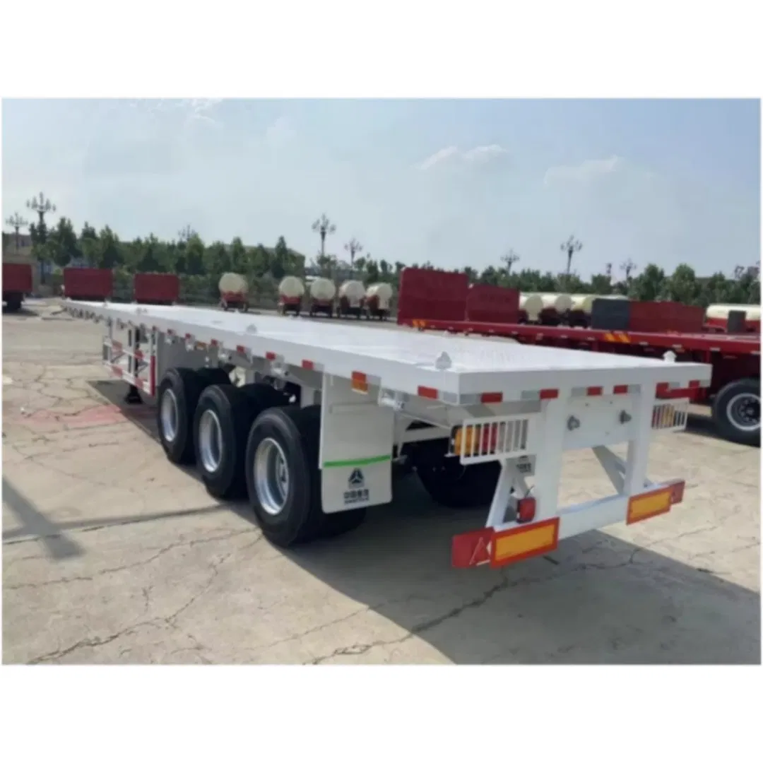 Factory Price 2axles 3 Axles Extendable 40FT Flatbed Semi Trailer with 70tons Capacity Semi Trailer