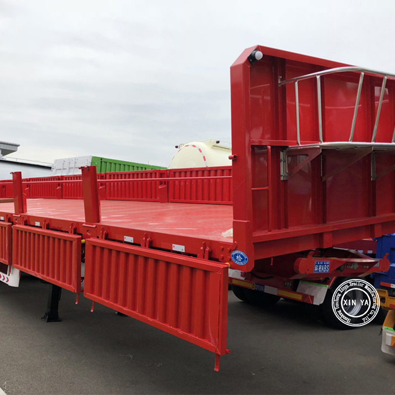 40 Ton 50 Ton Side Dump Semi Trailer 3 Axles 45 Cubic Meter Side Tipper Dumper Trailer Heavy Duty 60 Ton 3 Axle Stone Sands Side Tipping Dumping Trailers