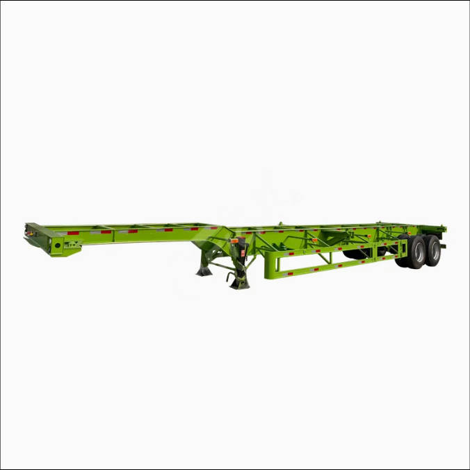 ABS Anti-Lock Braking System Skeleton Semitrailer for Container Transport 45 20 40 FT Container Trailer Heavy-Duty Low Bed Trailer with Anti-Lock Braking System