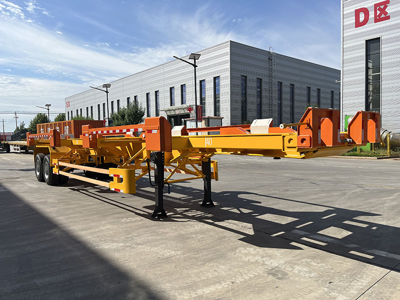 Vehicle Master 3 Axles 60 Ton Skeleton 40 45 FT Skeletal Shipping Container Chassis Semi Truck Trailer Skeleton Semi Trailer