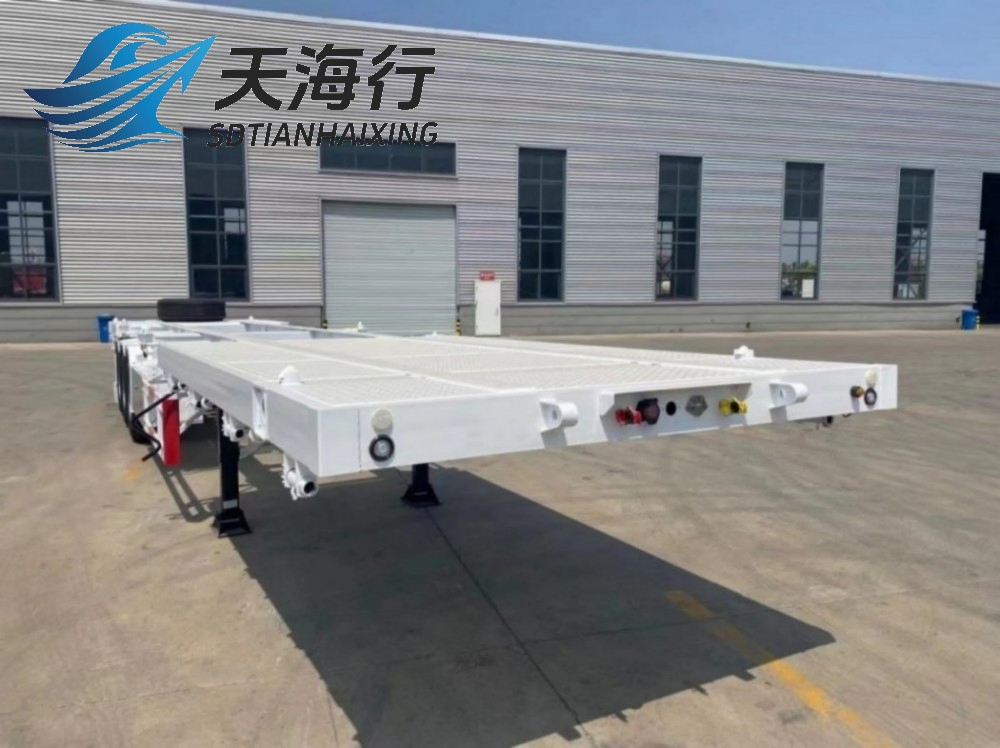 Popular 3-Axis Steel Skeleton Semi-Trailer with Container Chassis 12r22.5 Tyre for Truck Trailers