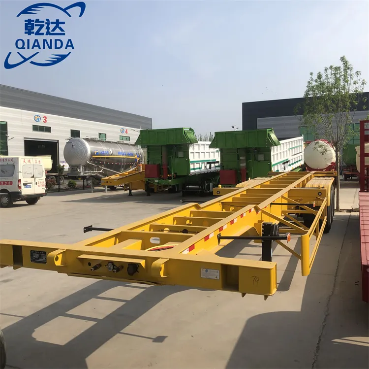 3 Axle Skeleton Trailer Rear View