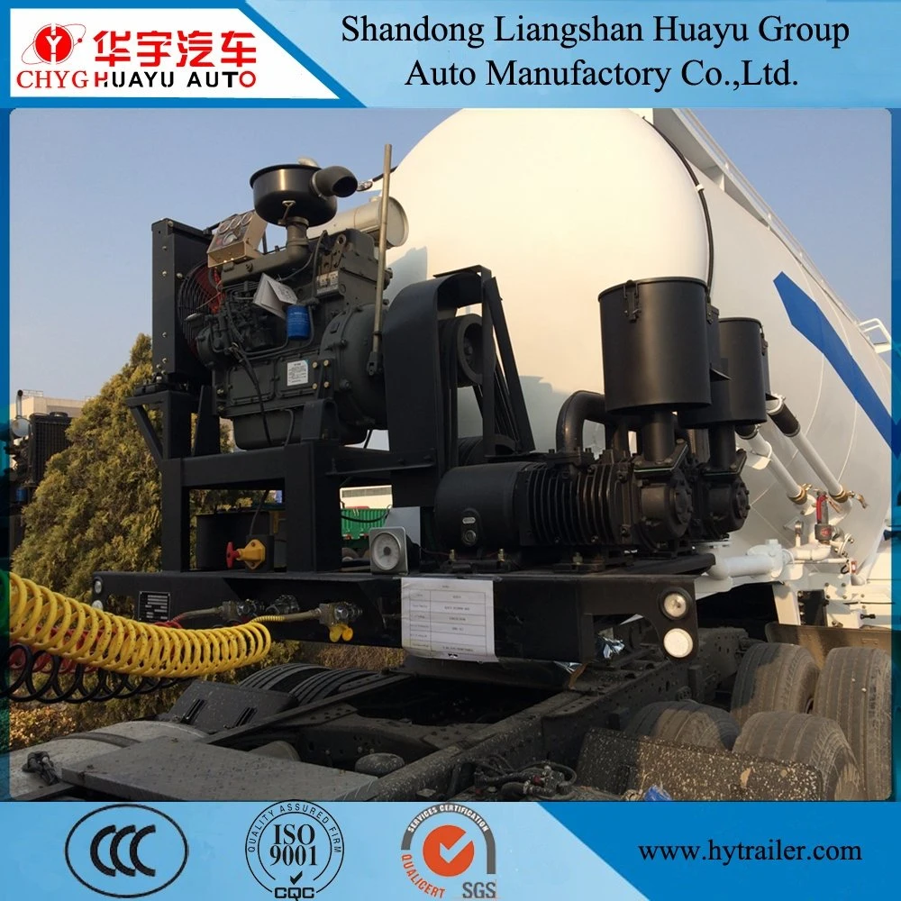 3 Axle 30/35/40/45cbm Bulk Cement/Fly Ash/Flour/Powder Material Transport Tank/Tanker Heavy Duty Truck Semi Trailer