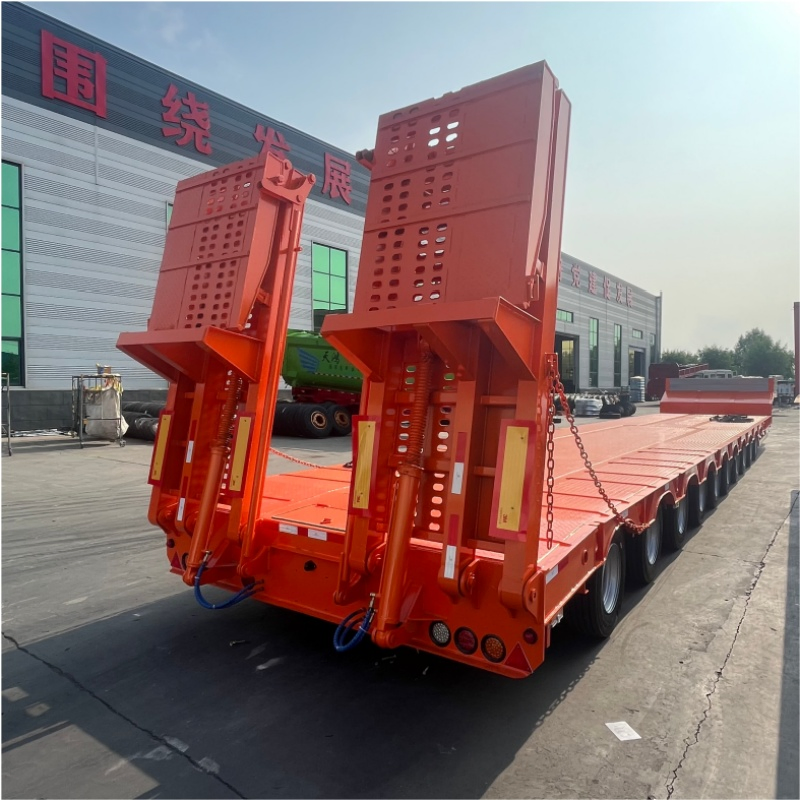 China Heavy Duty 200 Tons Hydraulic Modular Trailer Semi Truck Trailer Lowbed Semi Trailer Customised Special Vehicles for Sale