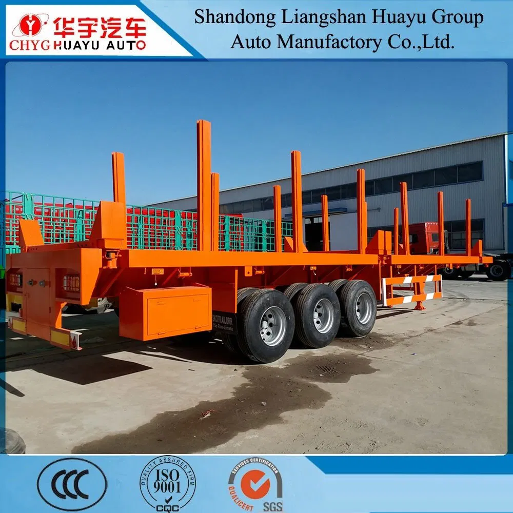 Trees/Arbor/Plank Board/Timber/Log/Wood/Bole/Lumber Carrier Vehicle 3axle Truck Semi Trailer