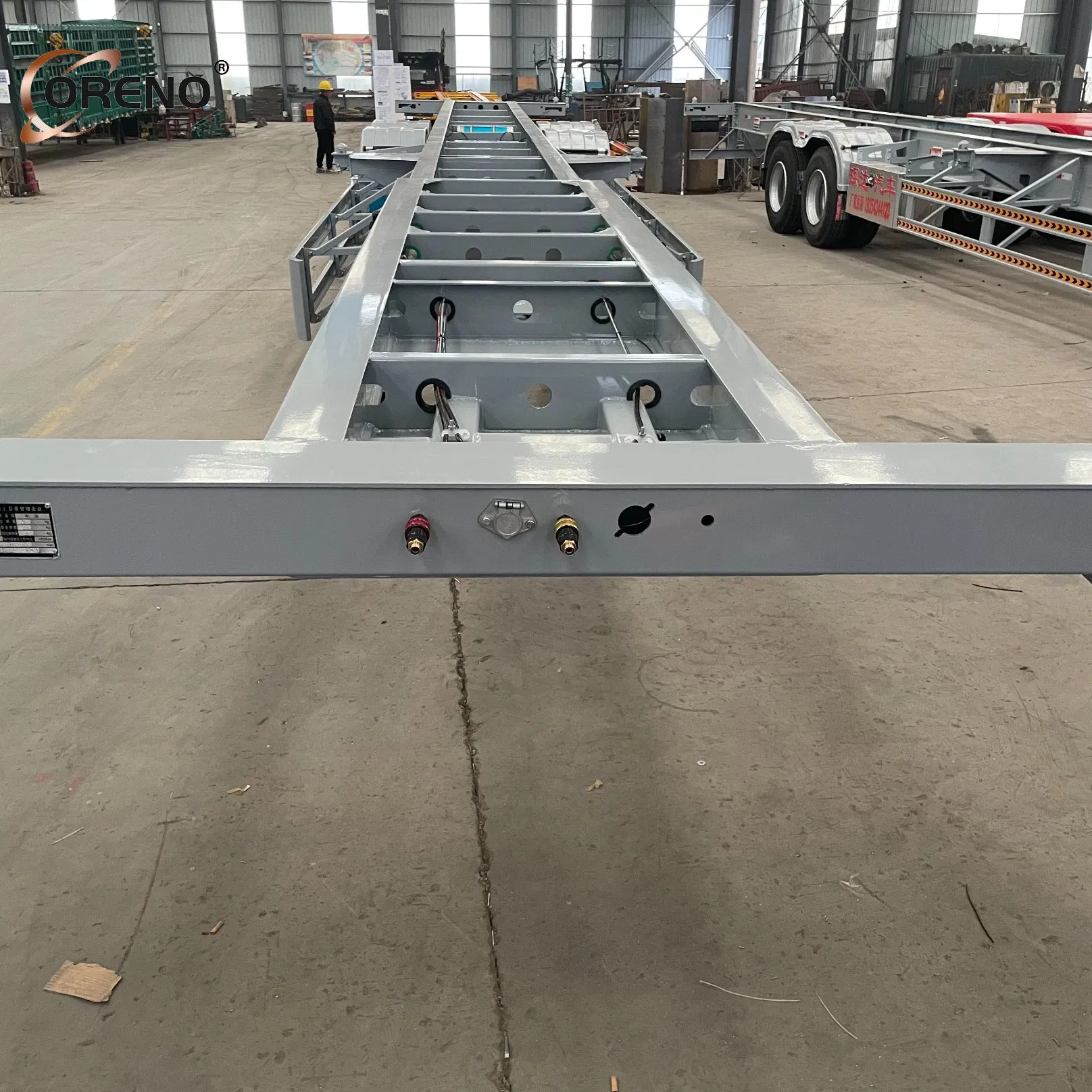 Manufacturer 2axle/3axle/4axle 10FT/20FT/40FT/45FT Container Cargo Transport 3/4 Axles Customized Skeleton Chassis Semi Trailer