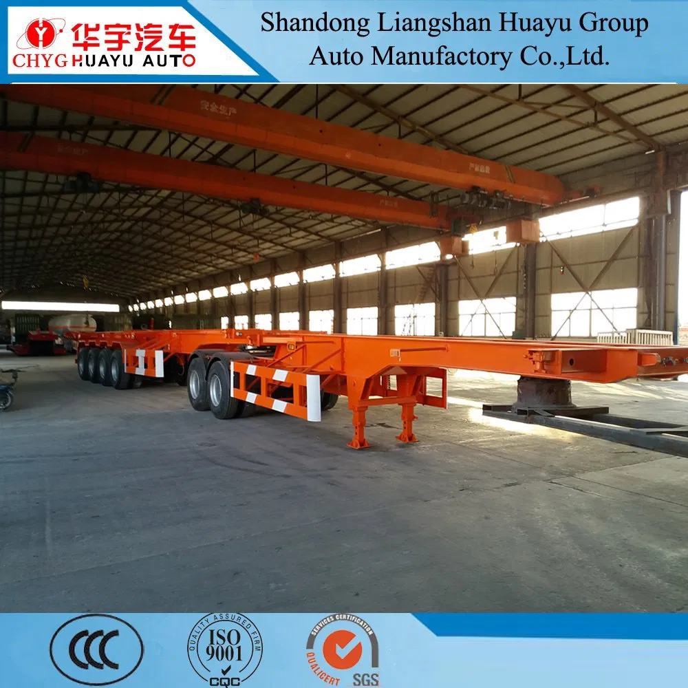 2axle/3axle/4axle 10FT/20FT/40FT/45FT Container Transport Skeleton/Skeletal Chassis Semi Trailer