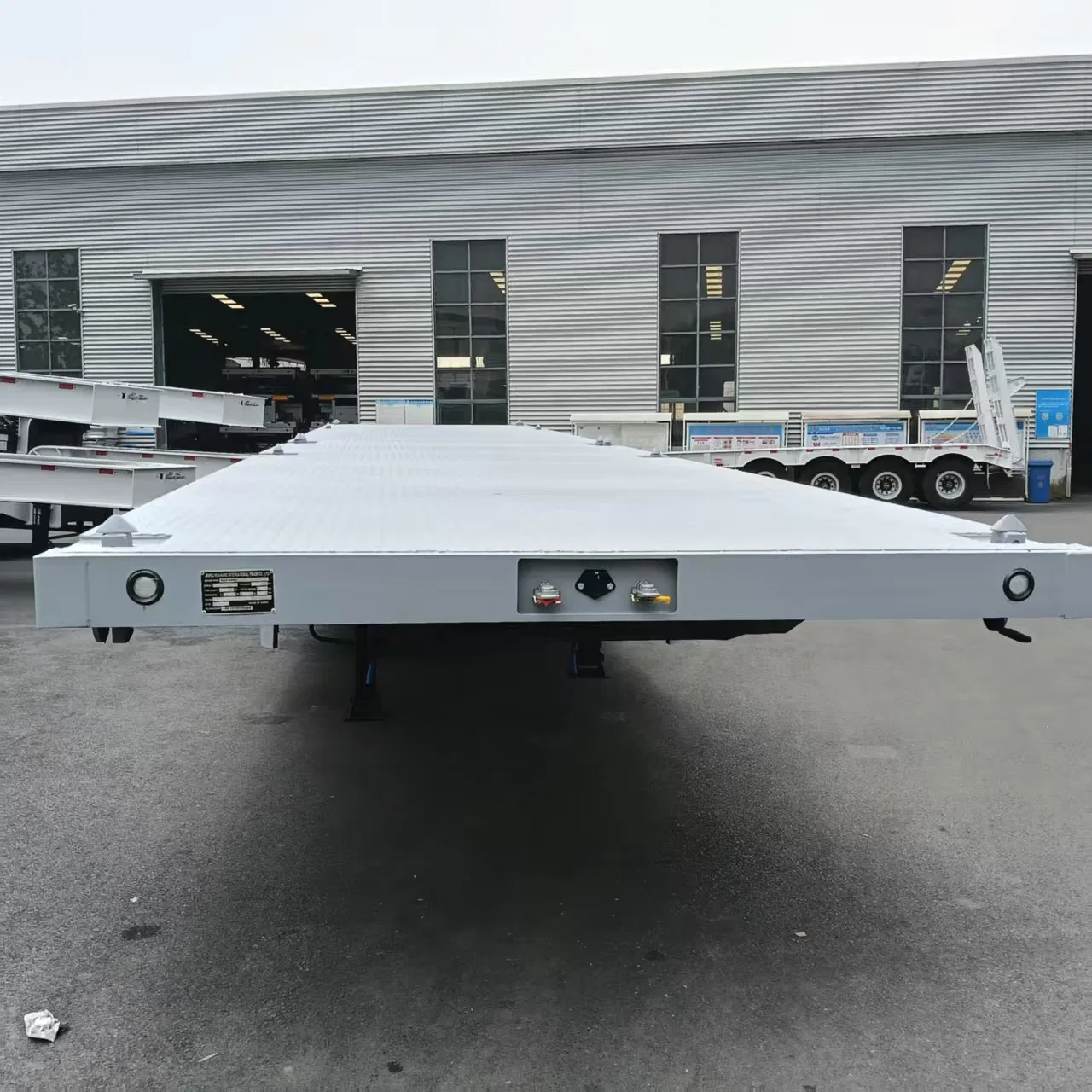 2/3/4 Axles 40/60/80t 20/40/45FT Flat Bed Flatbed Semi Truck Trailers Heavy Duty Container Lowbed Loader Skeleton Car Carrier Side Wall Semi Trailer