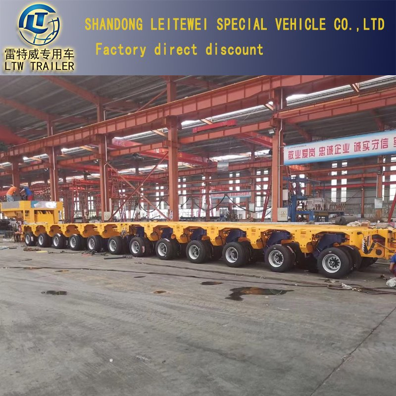 Large Heavy Duty Truck 150ton 200tons Transformer Hydraulic Equipment Modular Trailer