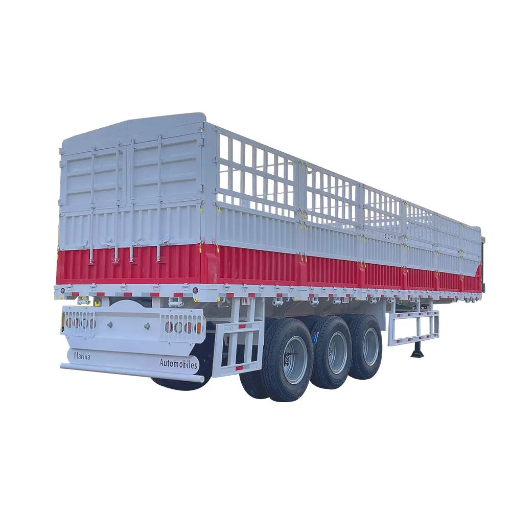 Hica Side Wall Semi Trailer for Building Materials Logs and General Cargo Transportation