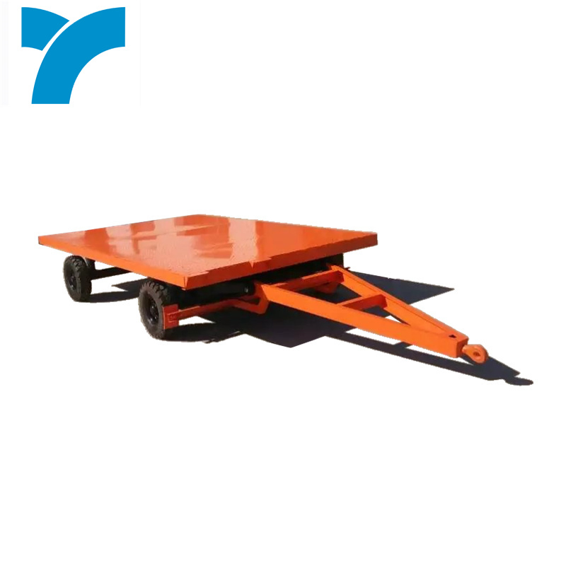 Double Wheels Drop Down Flatbed Semi Trailer Flatbed Trailer with Van Flatbed Semi Trailer