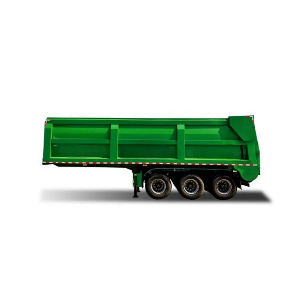 Semi-Trailer for Grain and Forage Transport, Moving Crawler Translation or Hinged Self-Unloading, Rain Water Proof Roof Closed Remotely by U Box