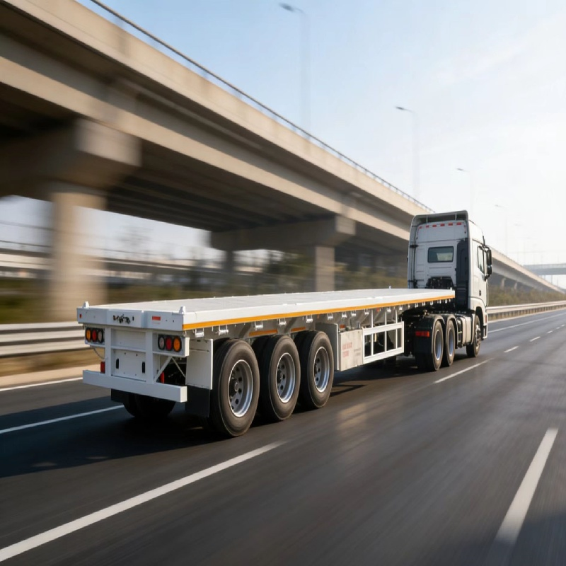 Extendable Flatbed Semi Trailer for Oversized Loads
