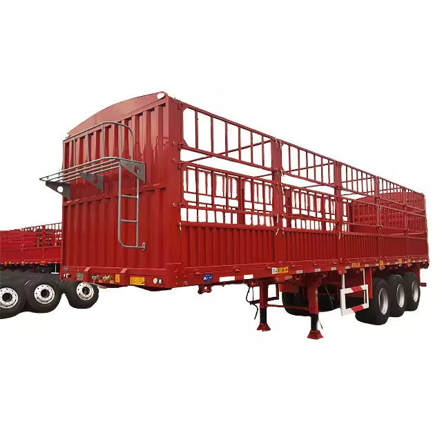 High Quality Flower Basket Semi-Trailer Commercial Used Flower Basket Livestock Transport Semi Trailer at Sale
