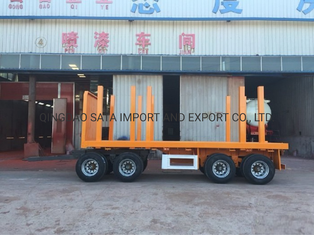 Three /Four Axles Transport Wood Log Semi Truck Trailer